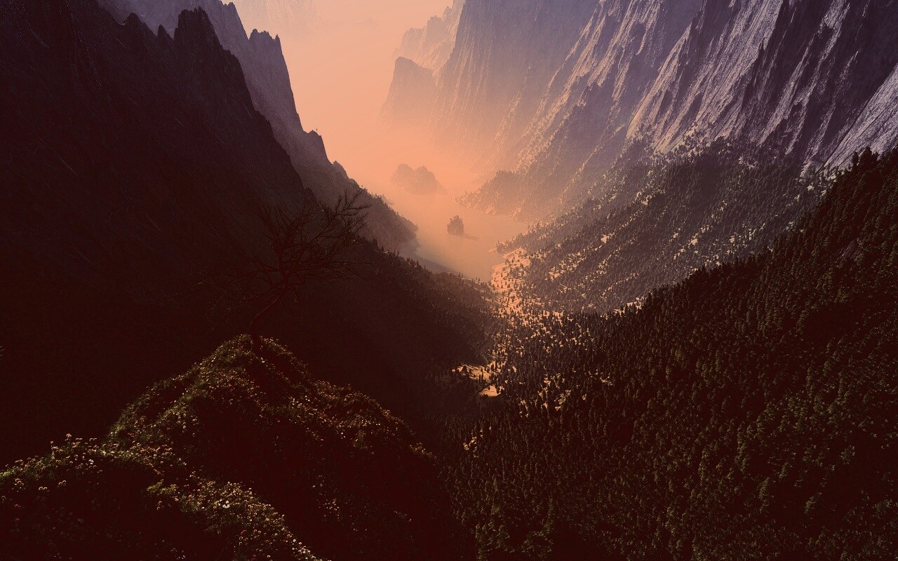 Озеро на перевале обои