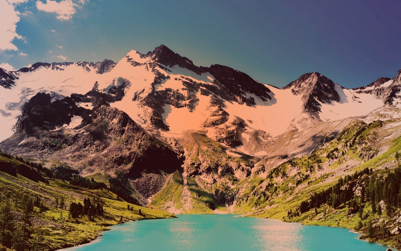 Горное озеро обои