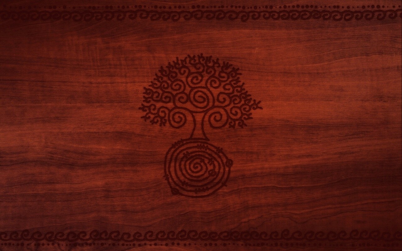 Выжженный рисунок дерева обои