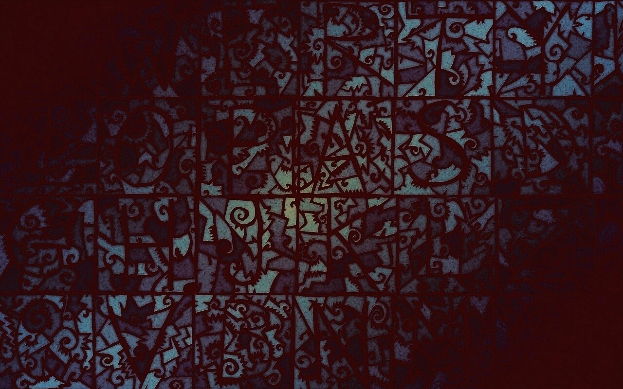 Витражные буквы обои