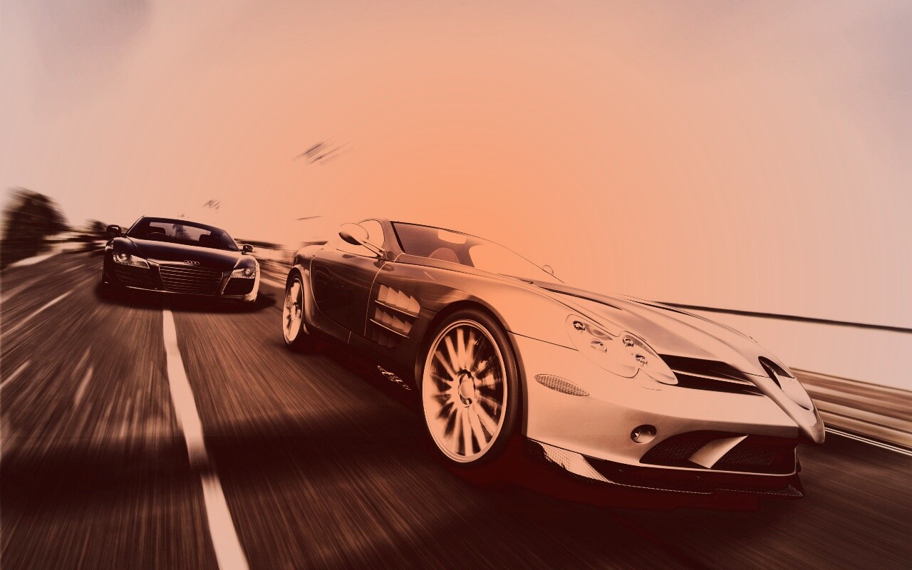 Гонка Ауди и Мерседеса обои