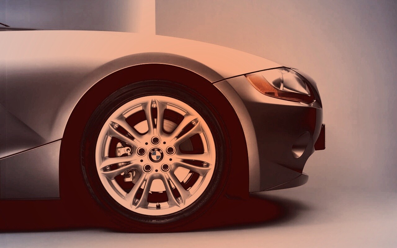 Переднее колесо автомобиля БМВ обои