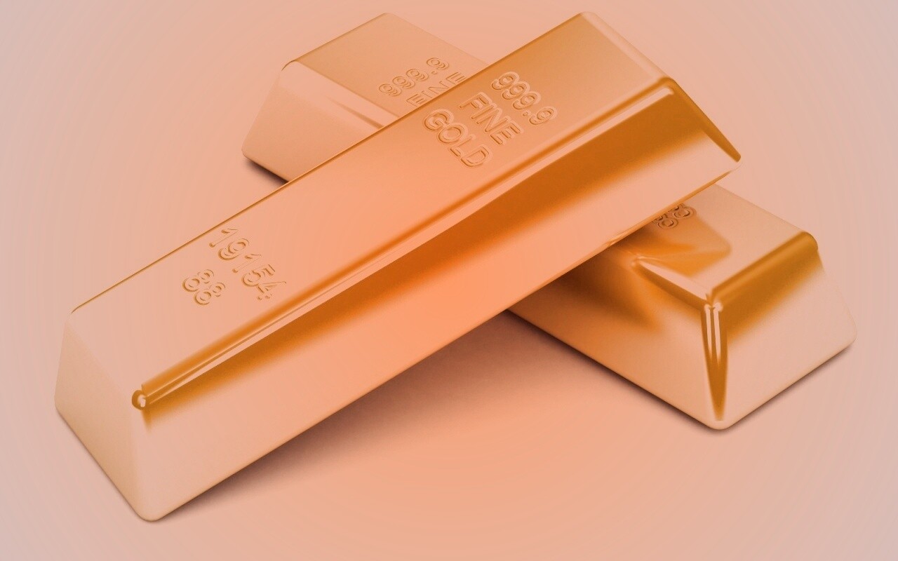 Настоящее золото в слитках обои