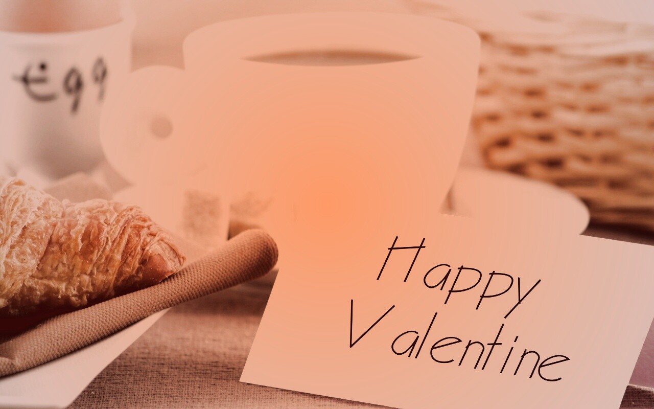 Завтрак на День Святого Валентина обои