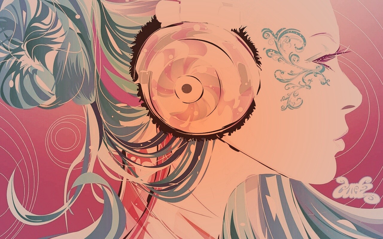 Стильная абстрактная девушка обои