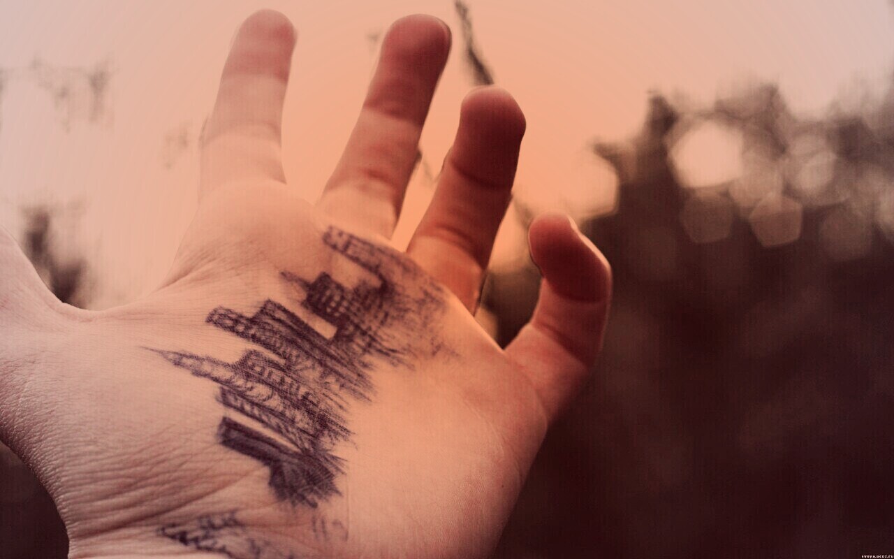 Город на ладони обои