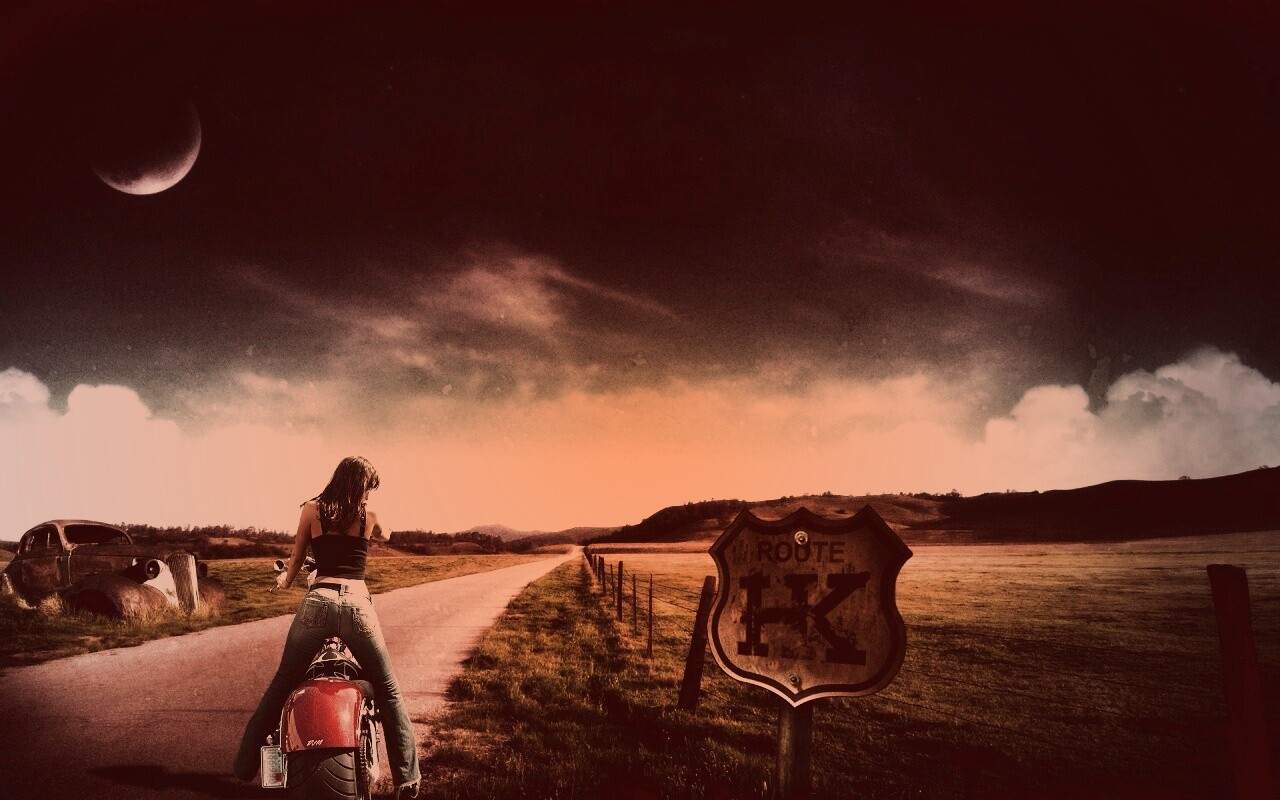 Путешествие на мотоцикле обои