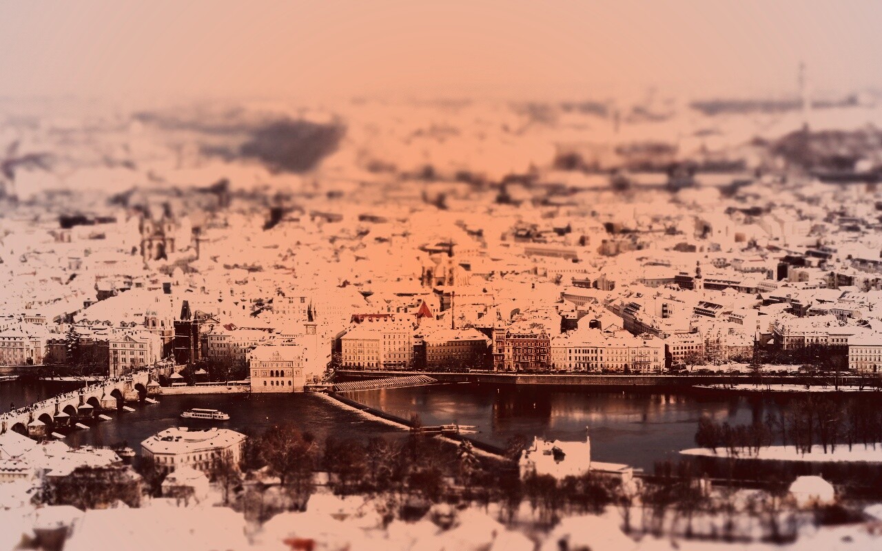 Вид на город обои