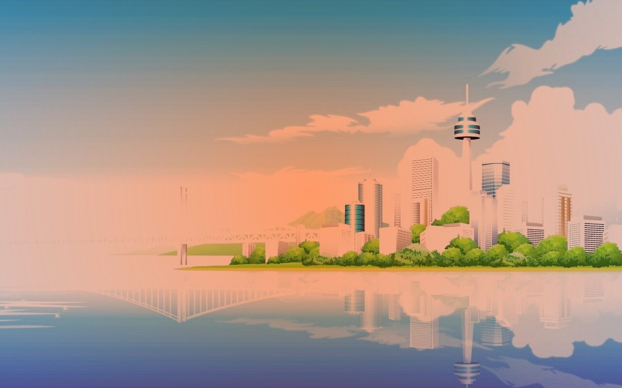 Рисунок города обои