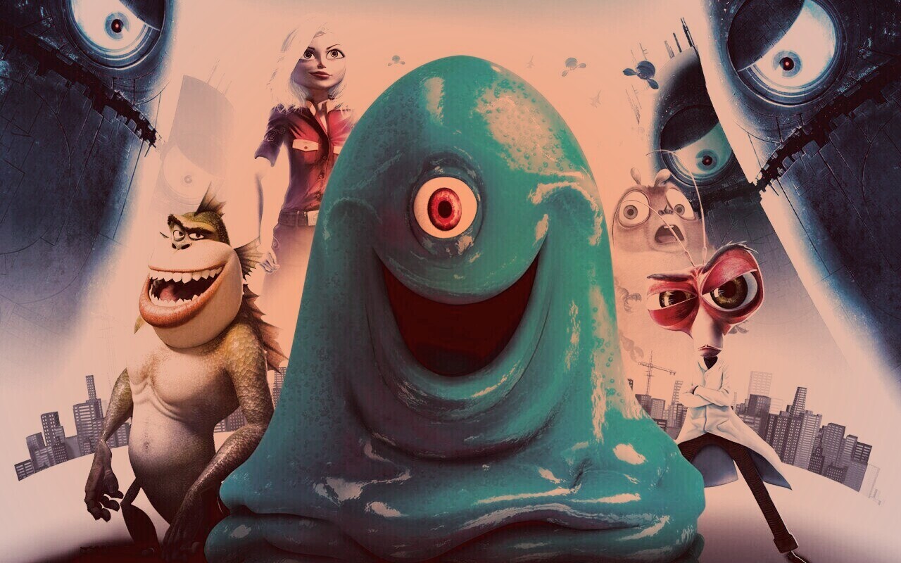 Монстры против пришельцев обои