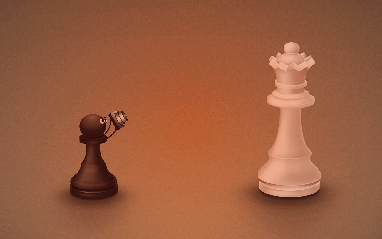 Пешка фотографирует короля обои