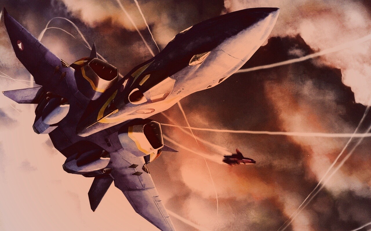 Фантастический самолёт делает бочку обои