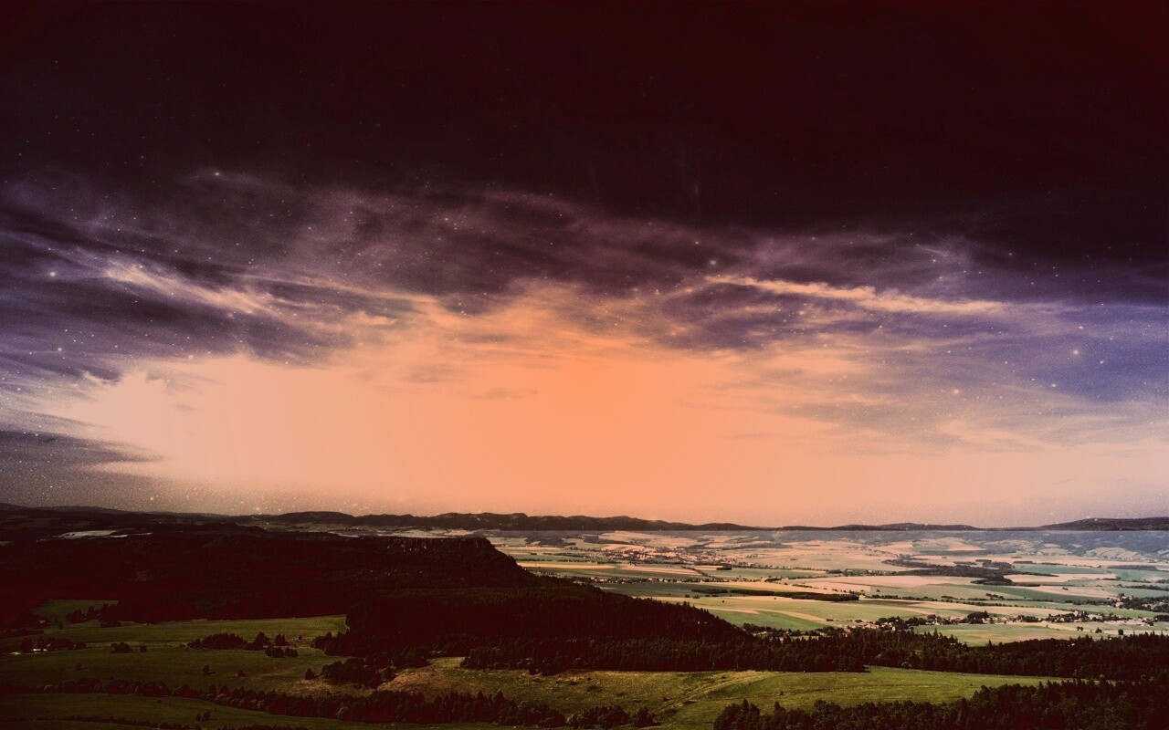 Вид на равнину обои