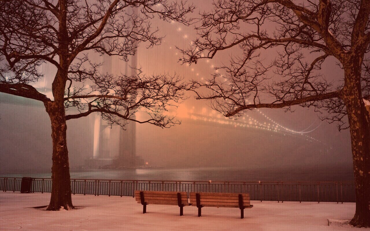 Вечер в Нью-Йорке обои