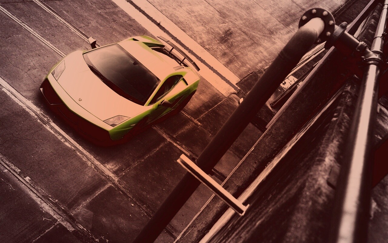 Зелёный Ламбо обои