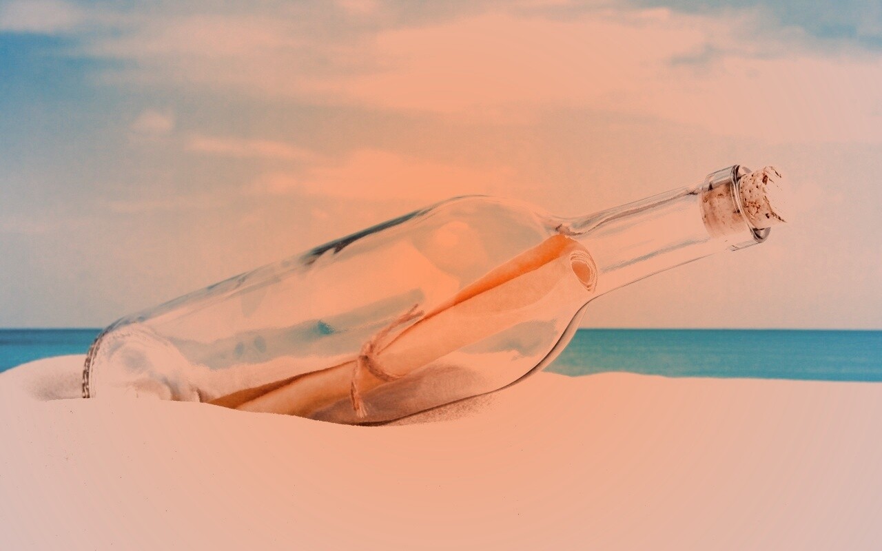 Послание в бутылке обои