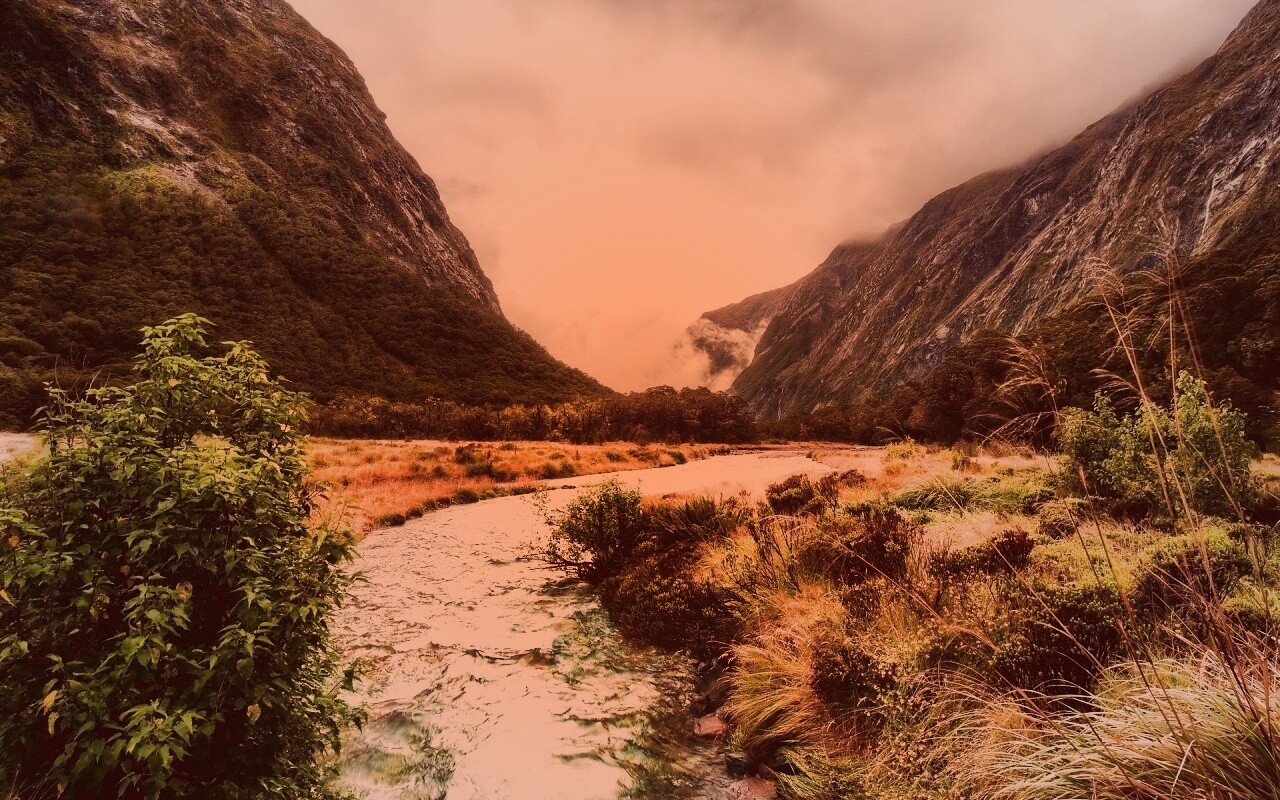 Горная река обои