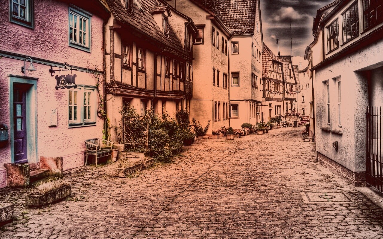 Старый городок обои