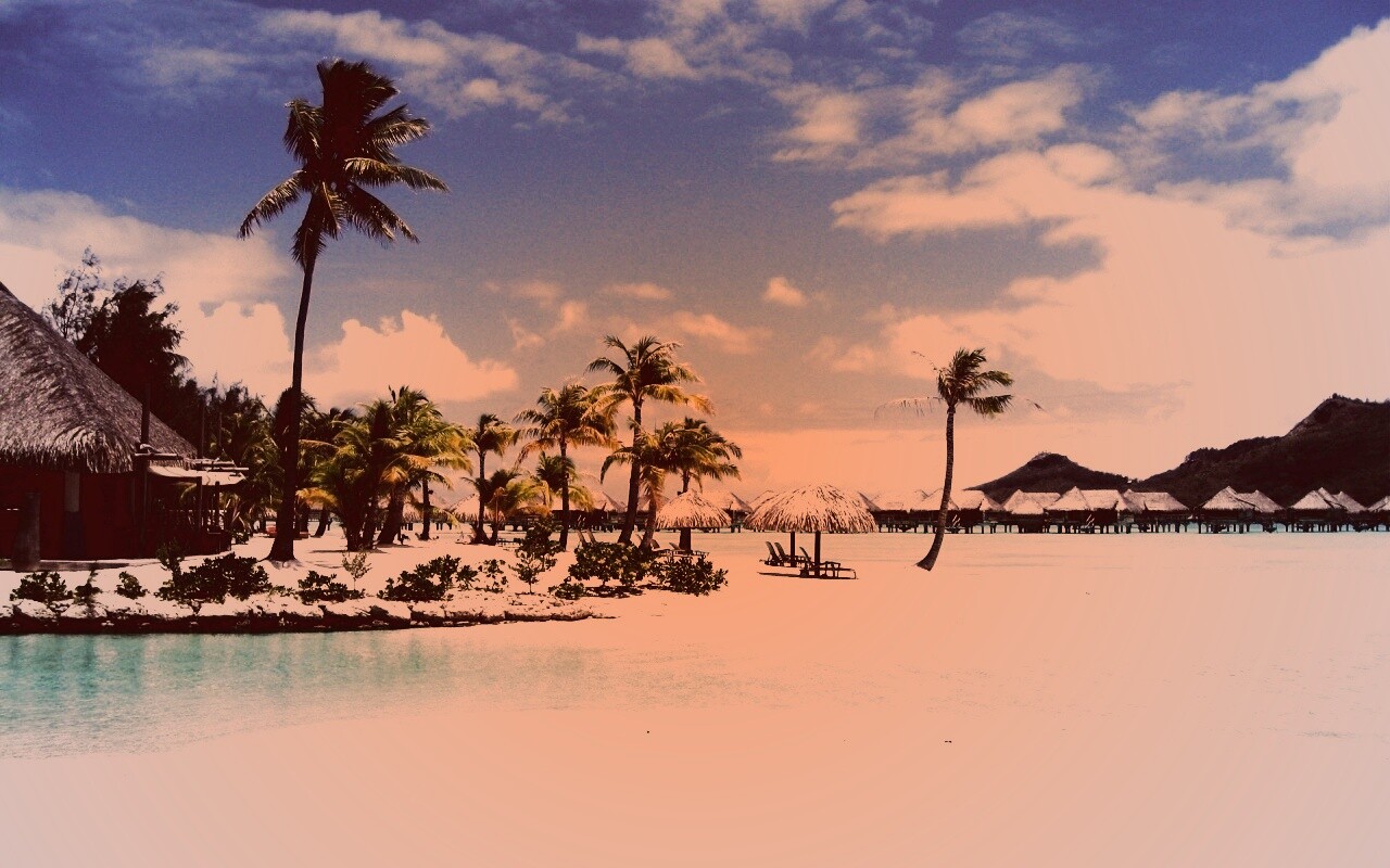 Побережье Бора-бора обои