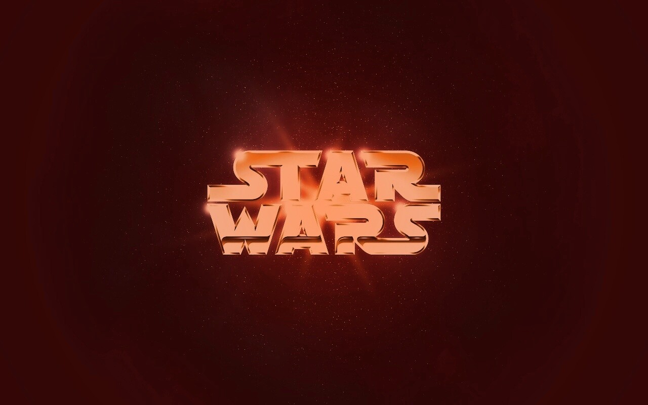 Золотой логотип Star Wars обои