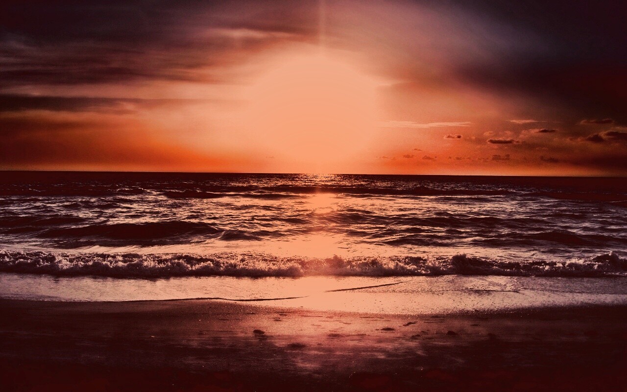 Морской закат обои