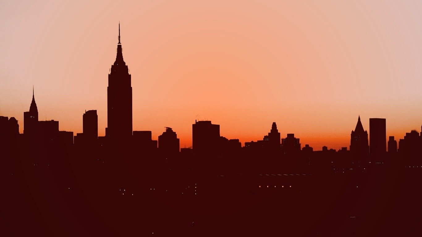 Утренний город обои