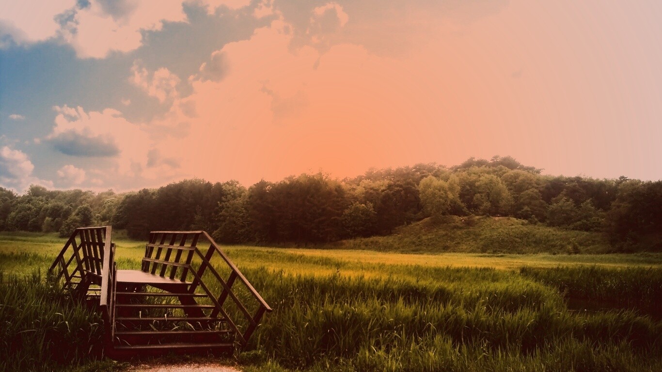 Мостик обои