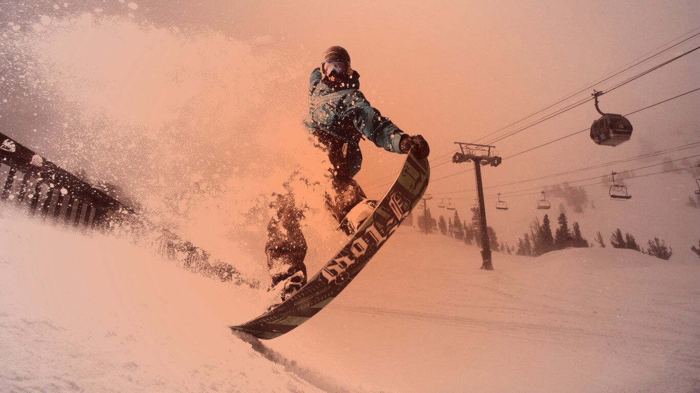 Сноубордист обои