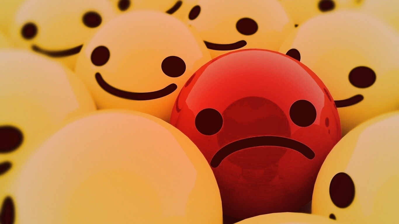 Депрессивный смайлик обои