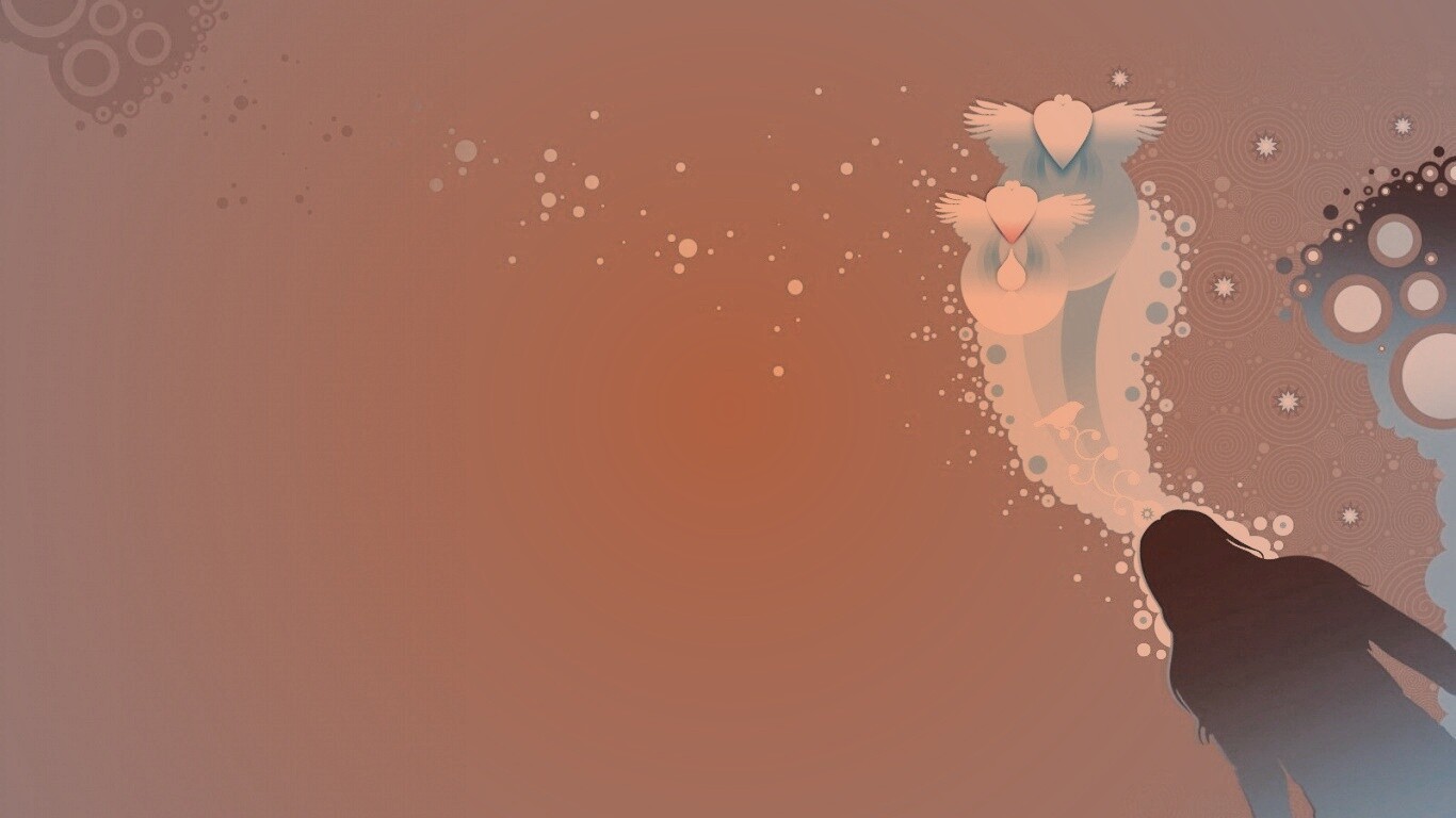 Мысли влюбленной девушки обои