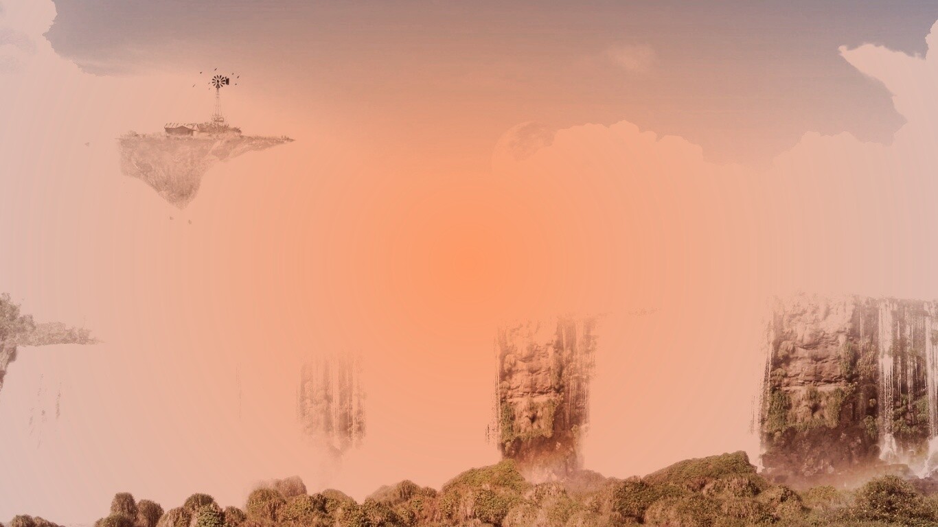 Ферма на летающем острове обои