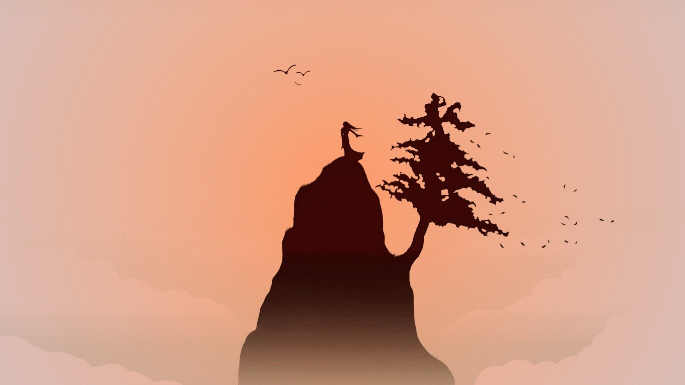 Одна на вершине обои