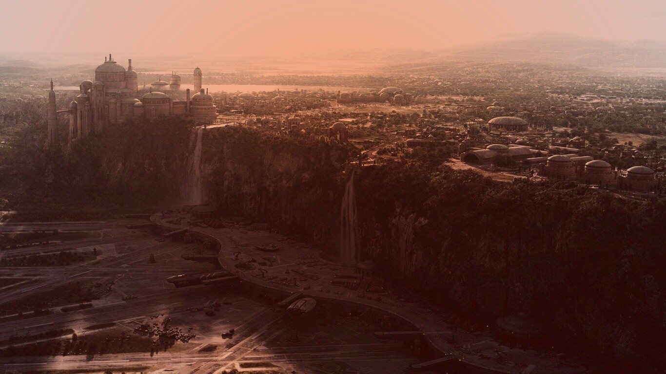 Космопорт в джунглях обои