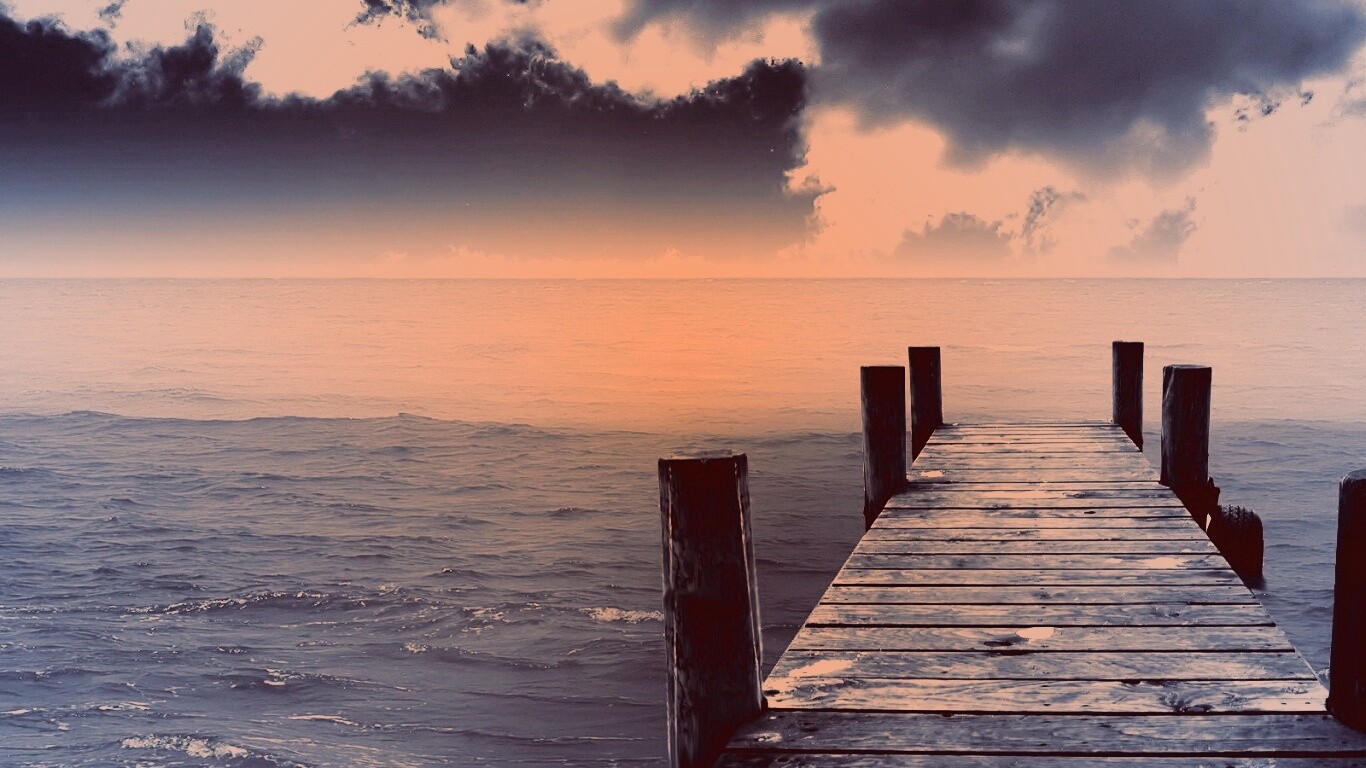 Деревянный причал обои