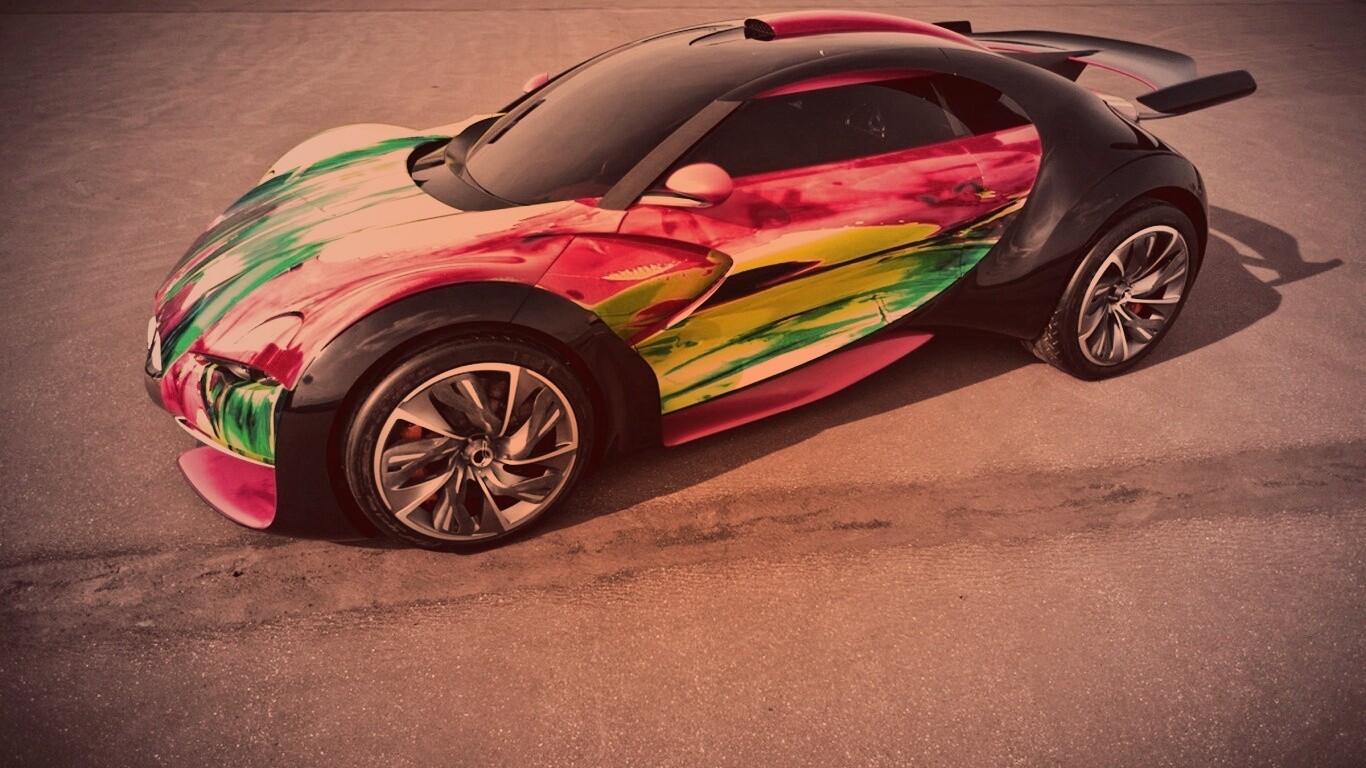 Раскрашенный спорткар ситроен обои