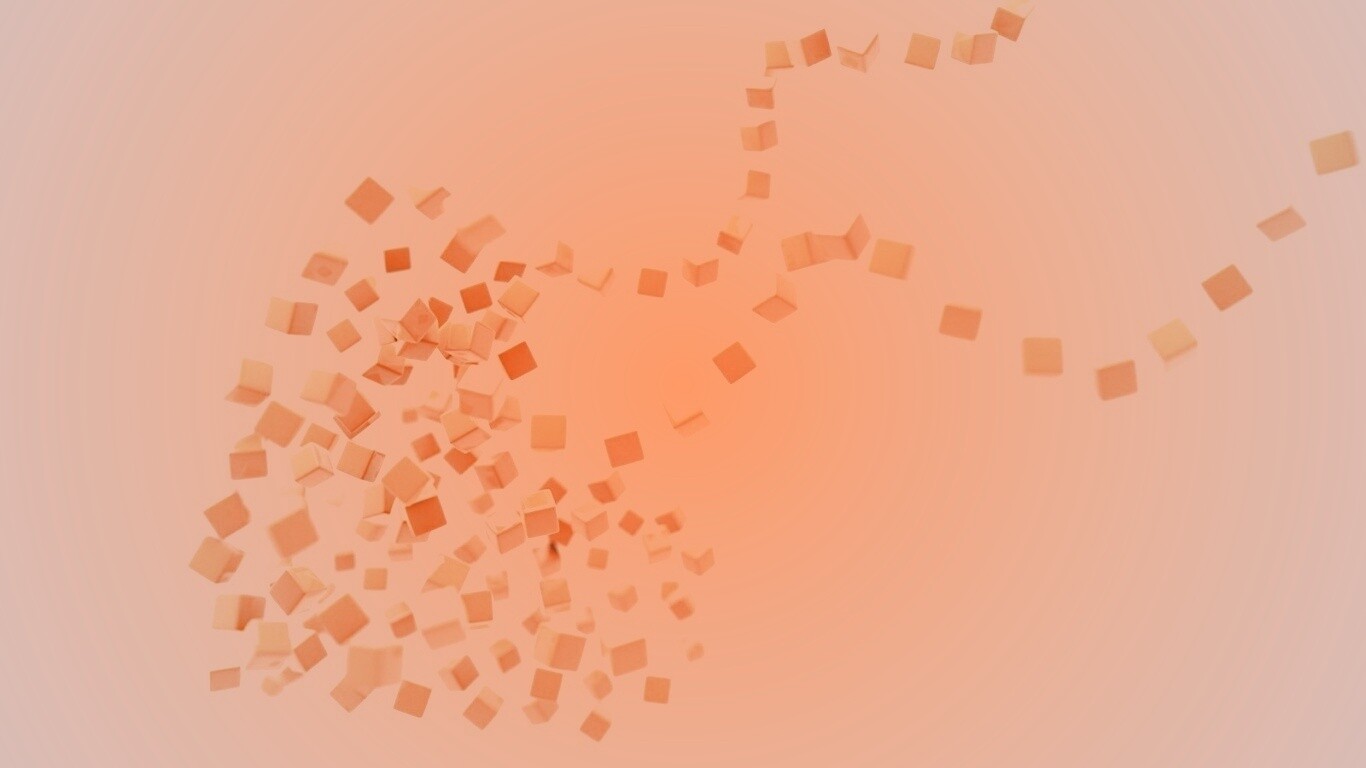 Сердце из кубиков обои