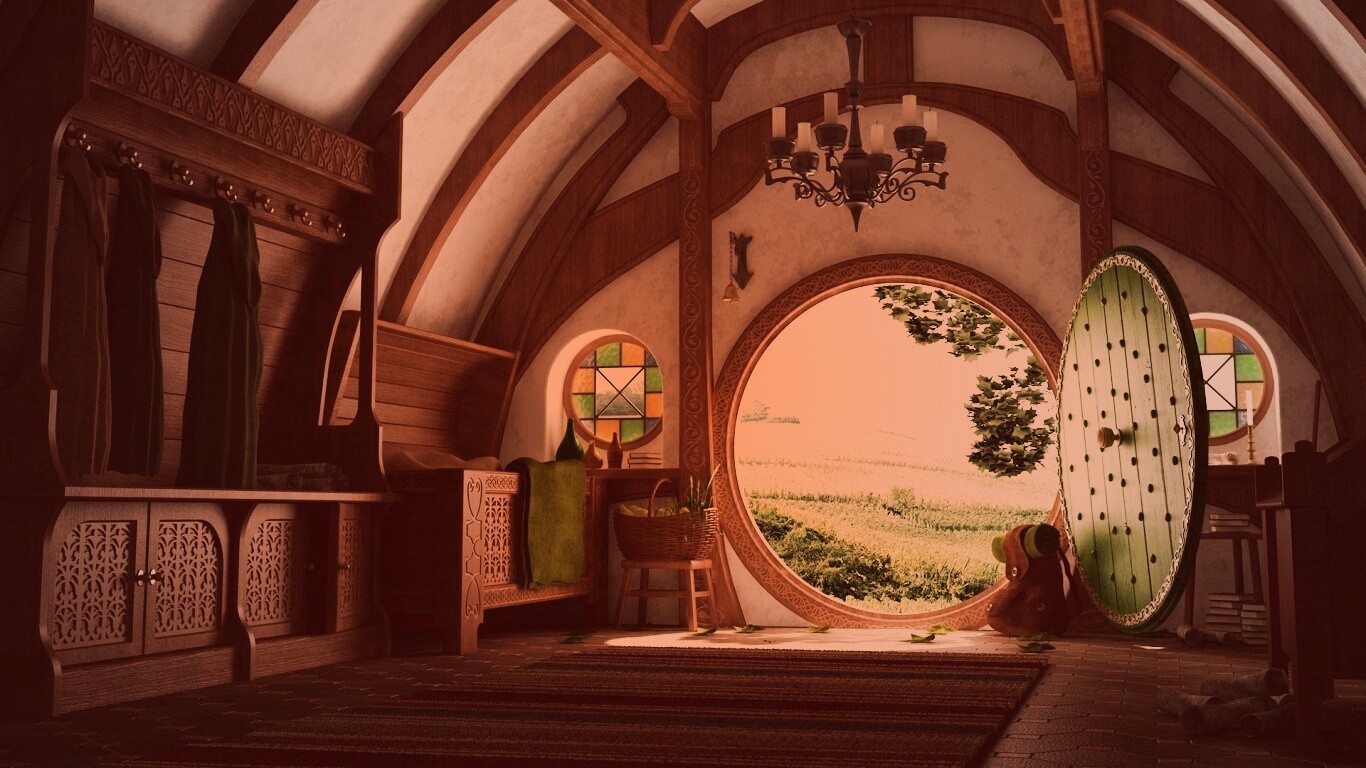 Дом хоббитов обои