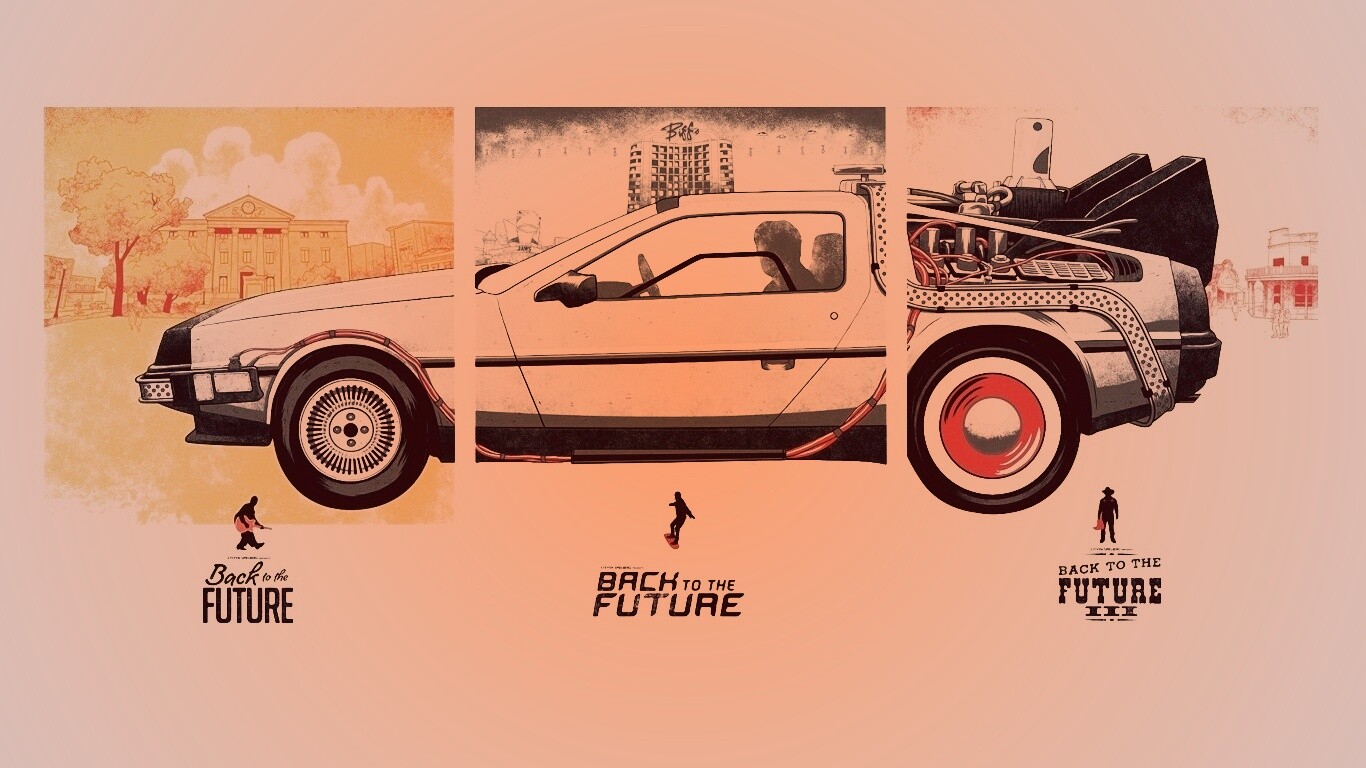 Делориан из Назад в будущее обои