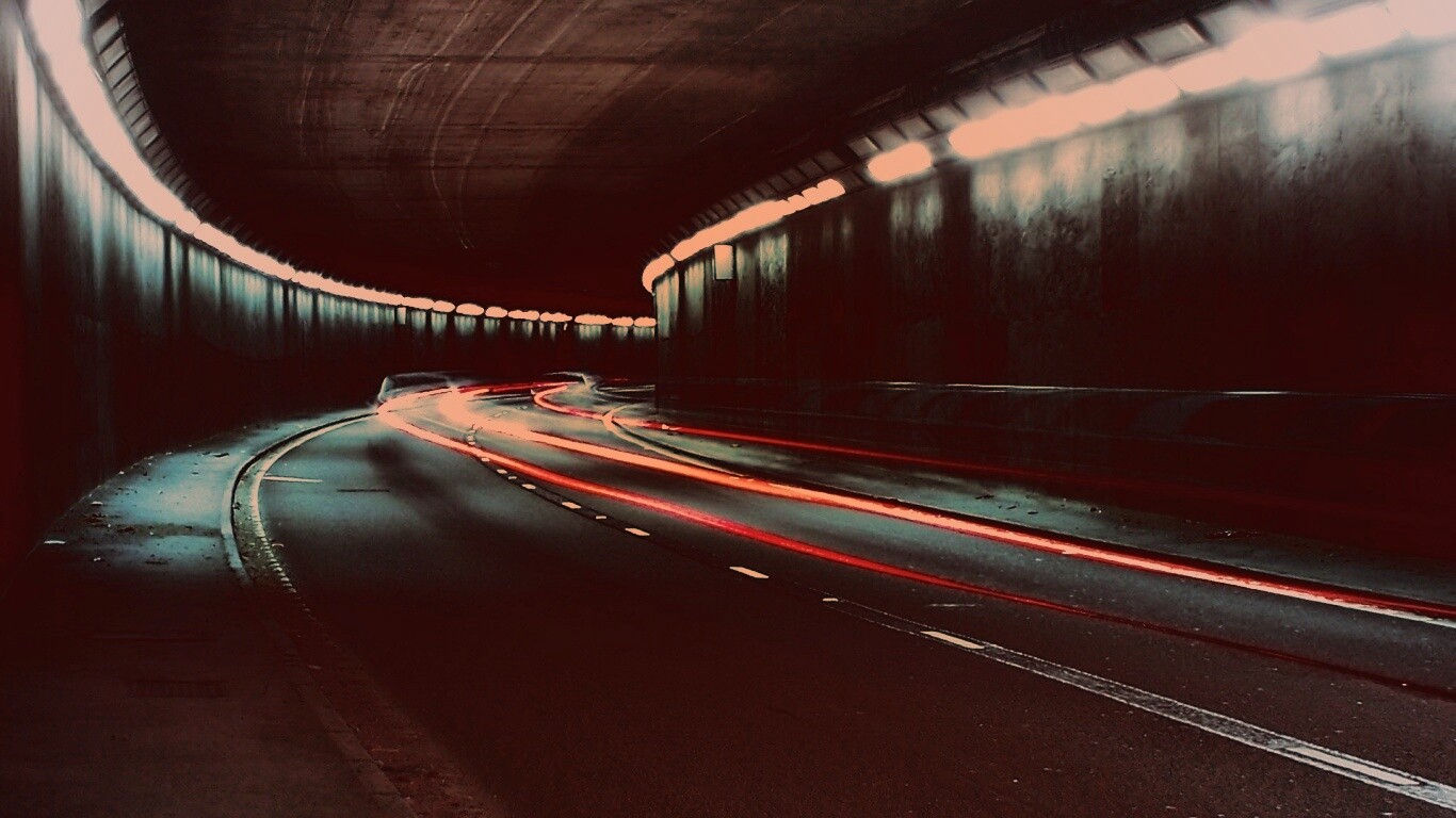 Огни в тоннеле обои
