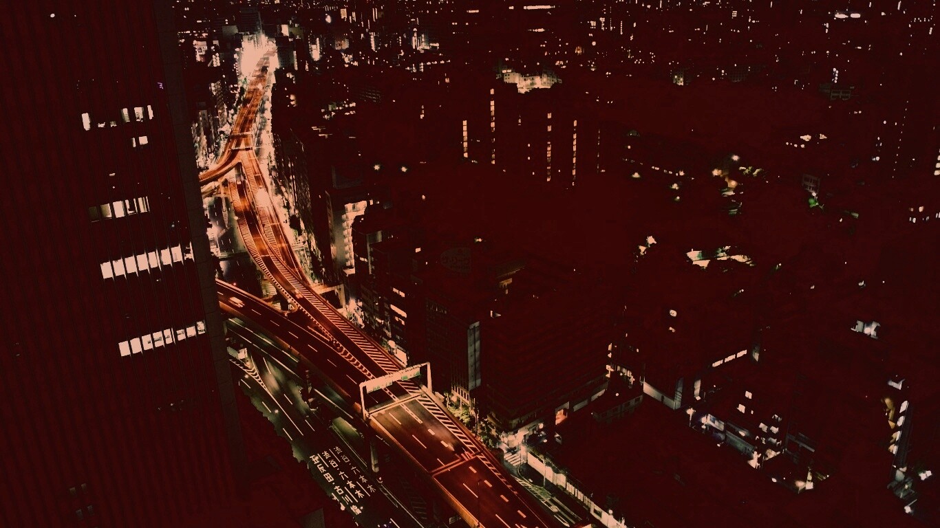 Вид на автостраду обои