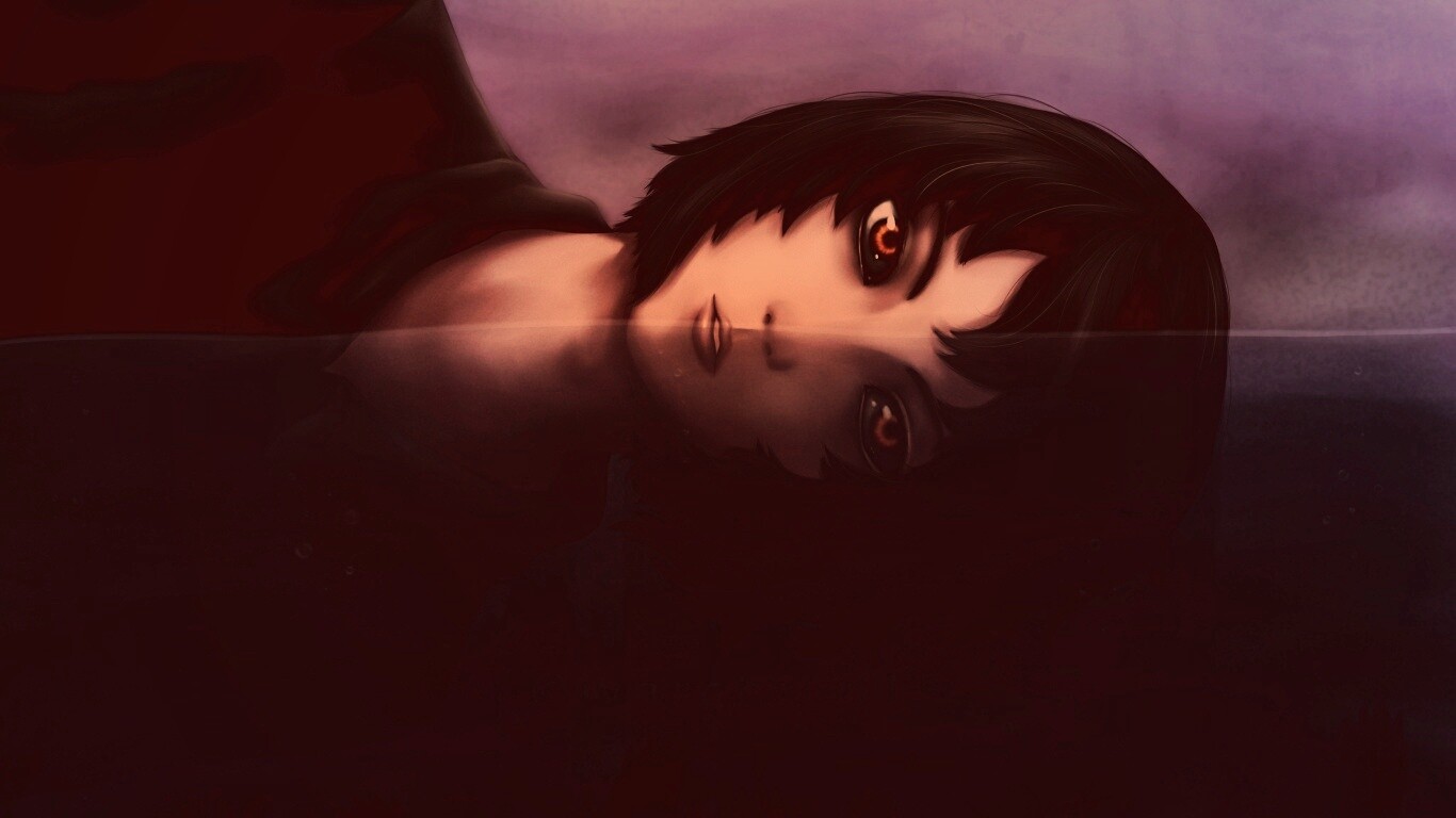 Девочка в воде обои