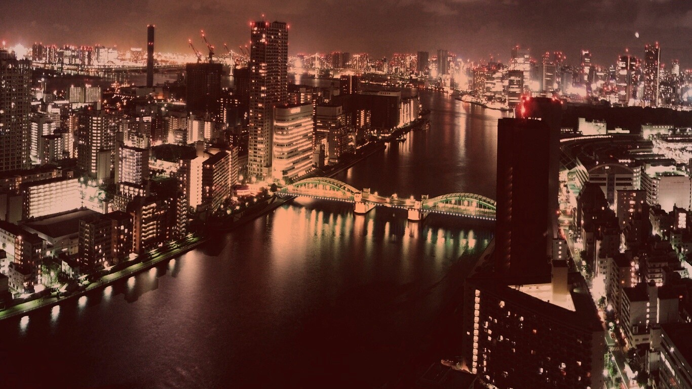 Панорама Токио обои