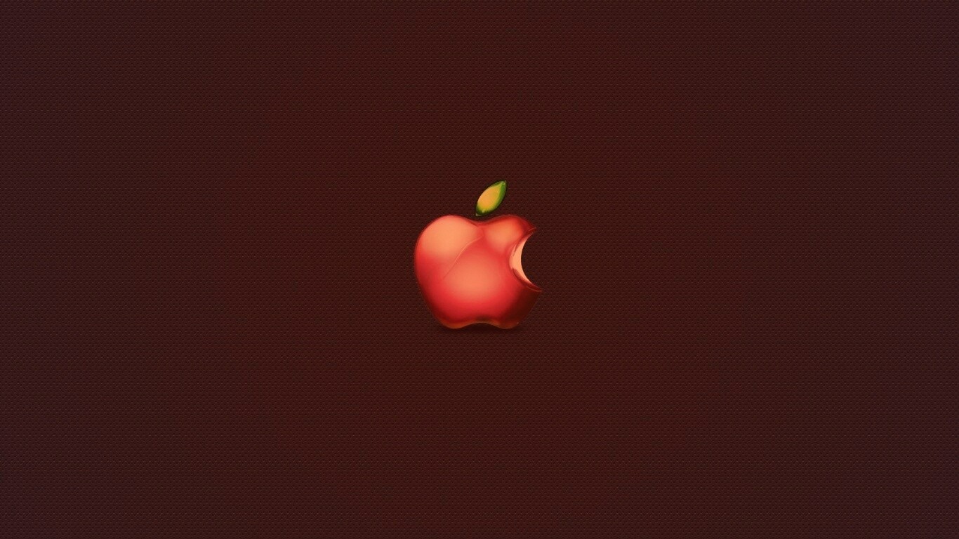 Реалистичный логотип Apple обои