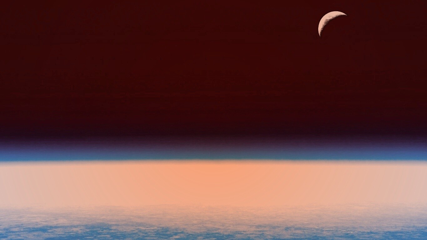 Луна над горизонтом обои