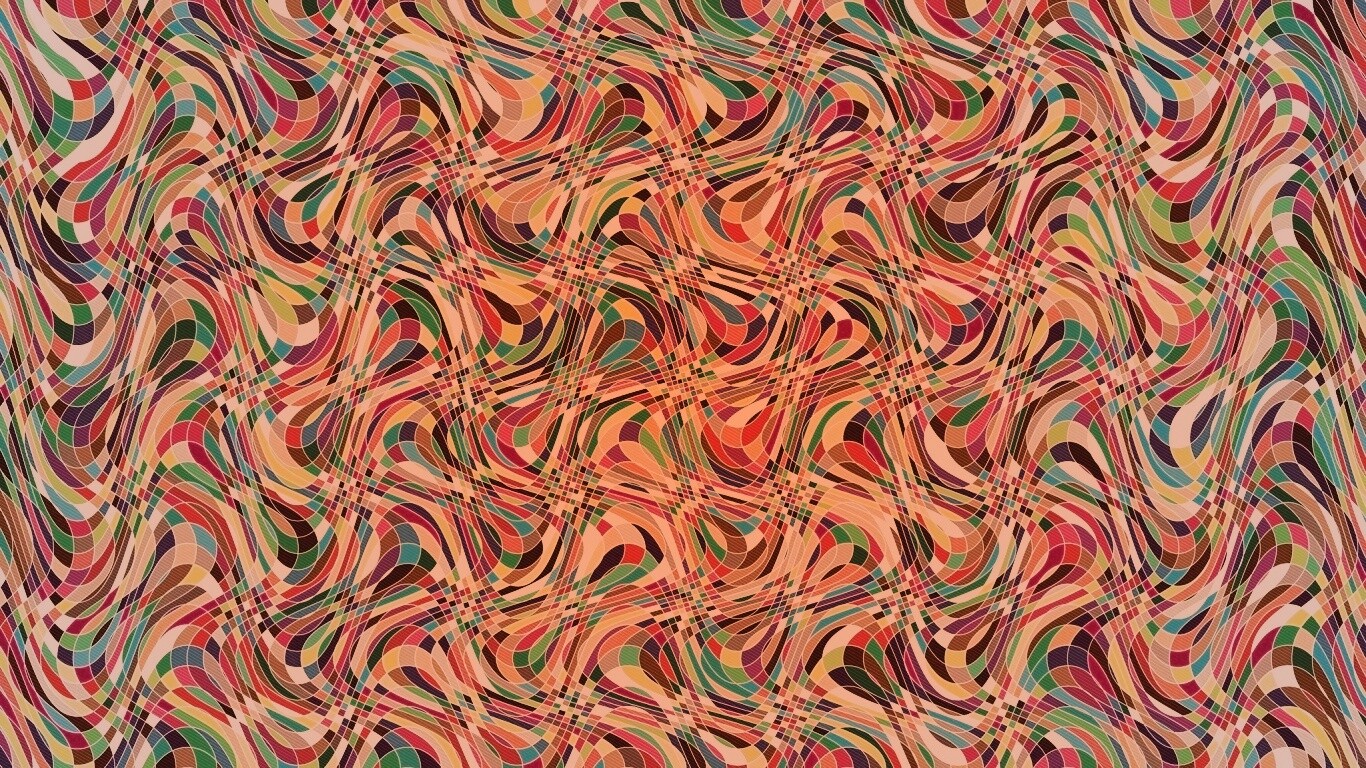 Кривые разноцветные клеточки обои