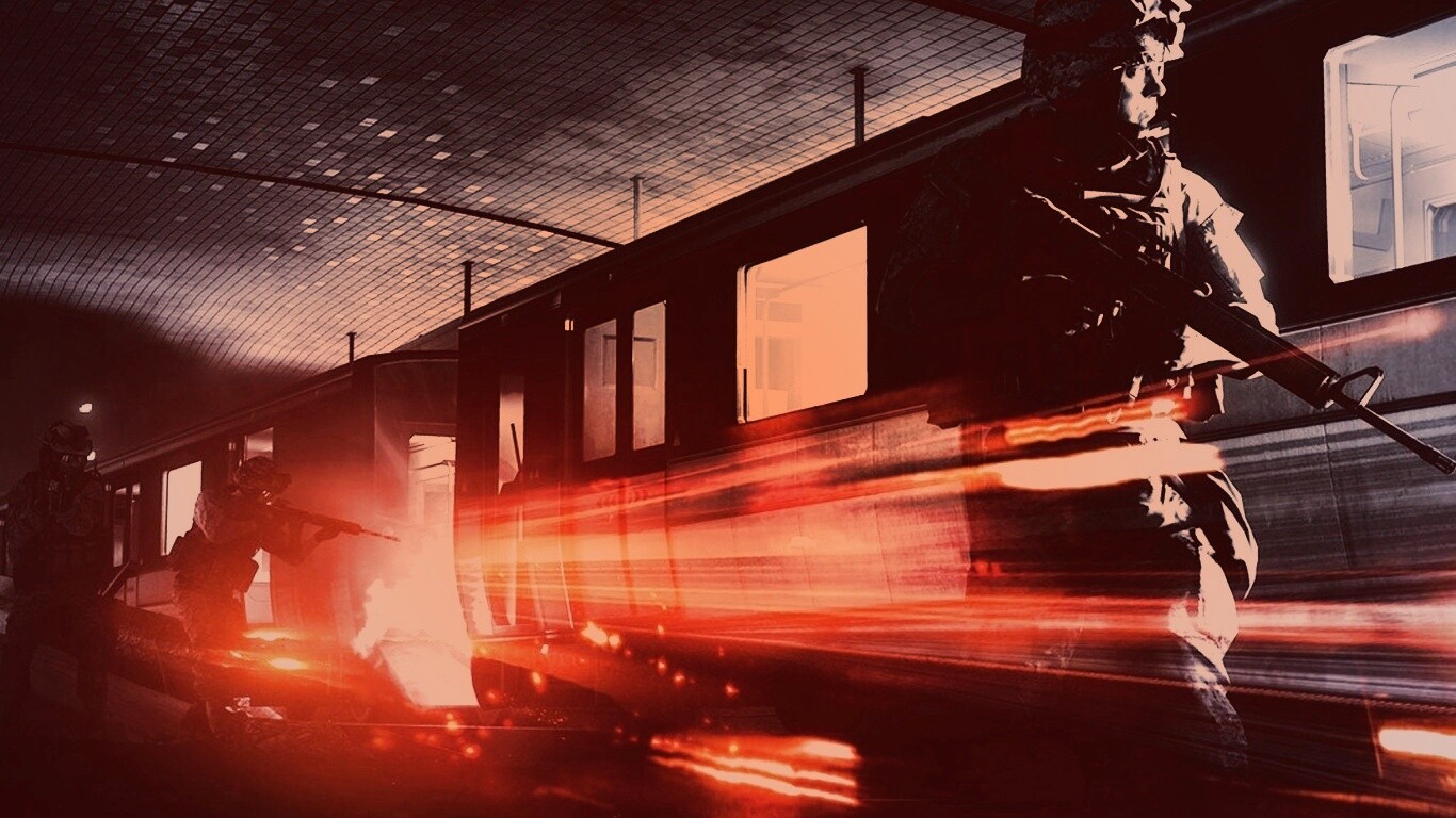 Солдаты на станции метро обои