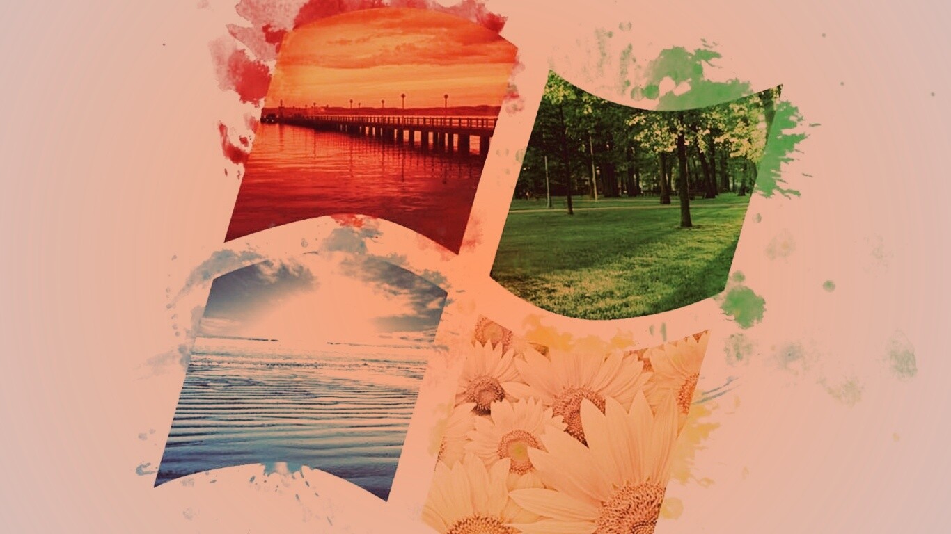 Логотип Winfdows bз фотографий природы обои