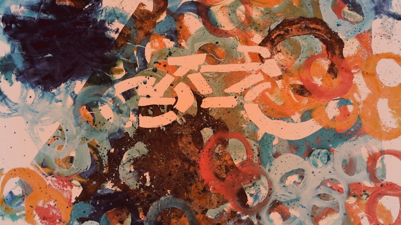 Рисованный через трафарет велосипед обои