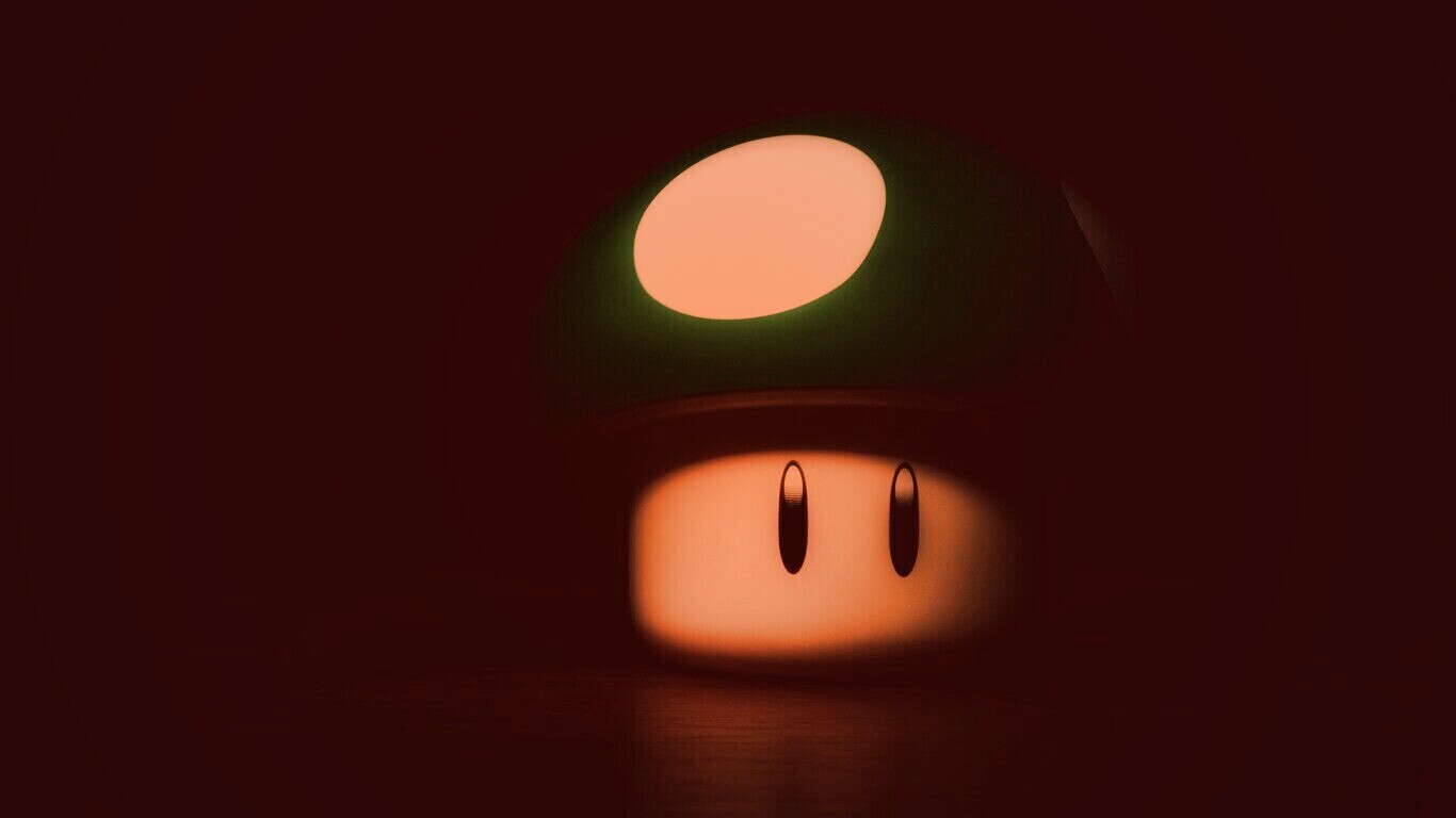 Гриб из игры марио обои