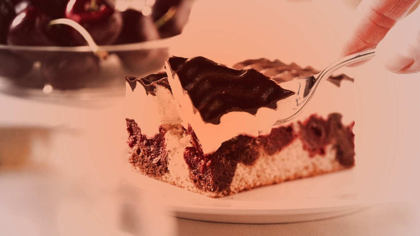 Вишневое пирожное обои